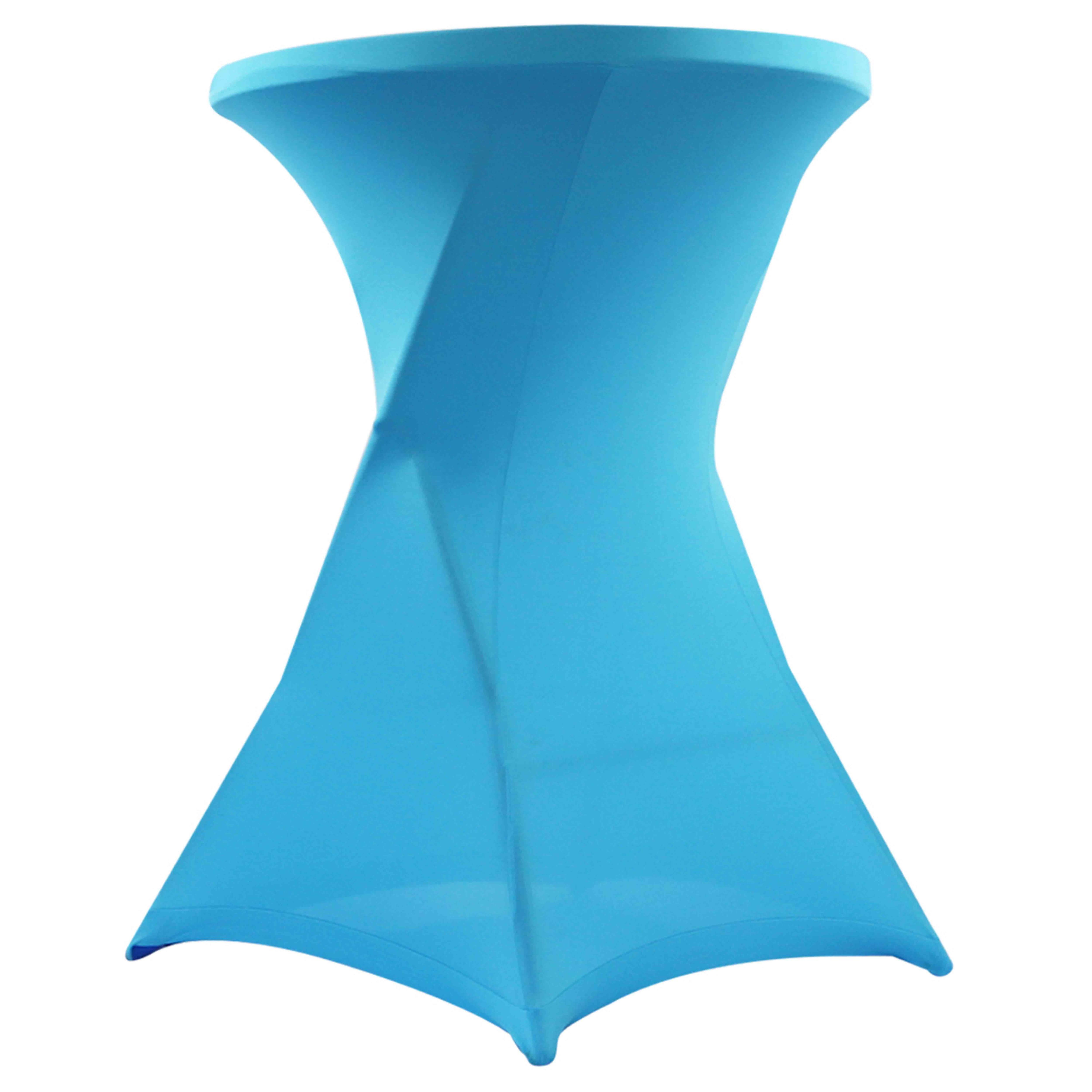 Housse Table Haute Stretch 80-85 Cm – Certifiée ÖKO-TEX, Tissu Extensible Séchage Rapide, Renfort Pieds, Idéal Réception & Événement