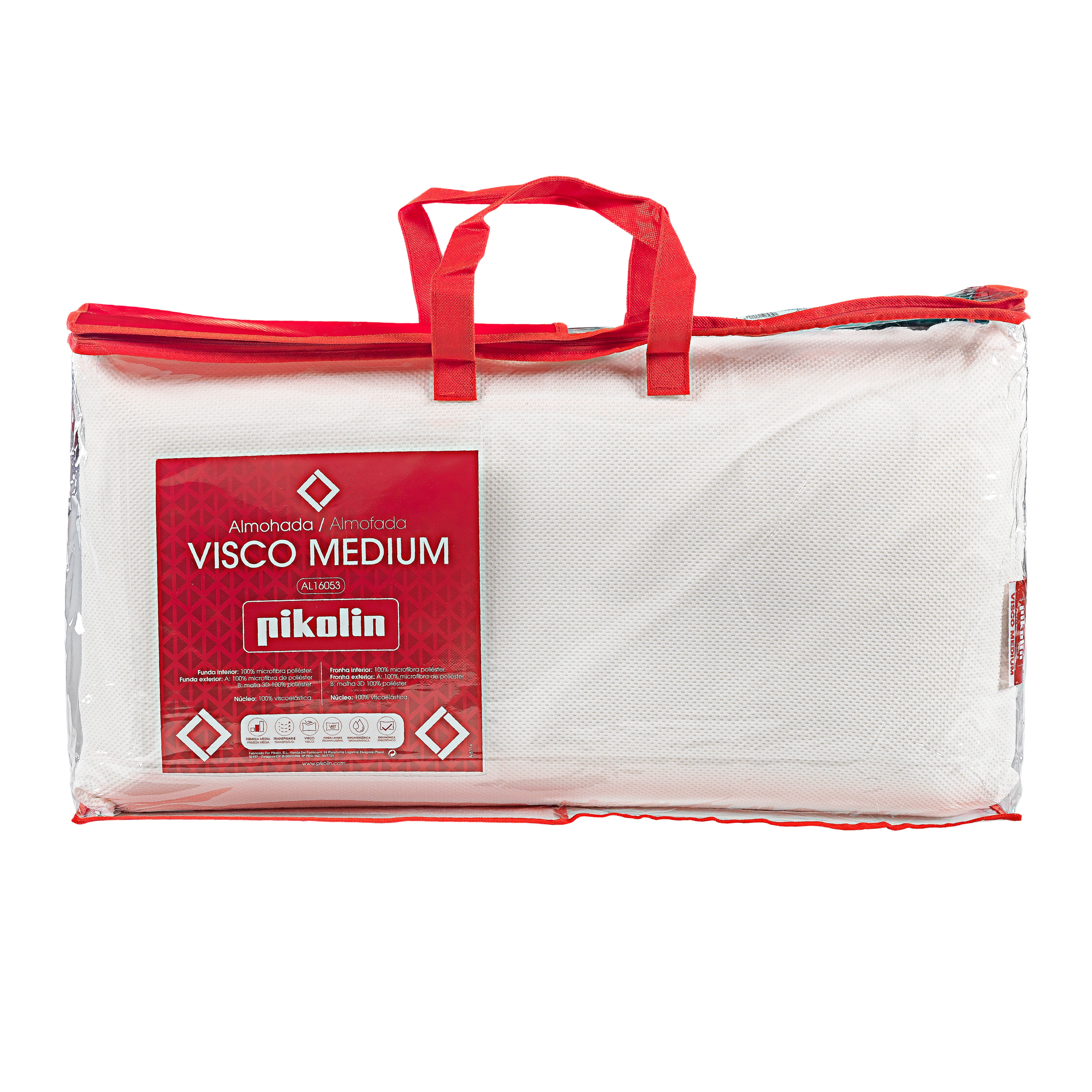 Almohada 75cm viscoelástica PIKOLIN cambiar de postura firmeza media | VISCO MEDIUM - 4