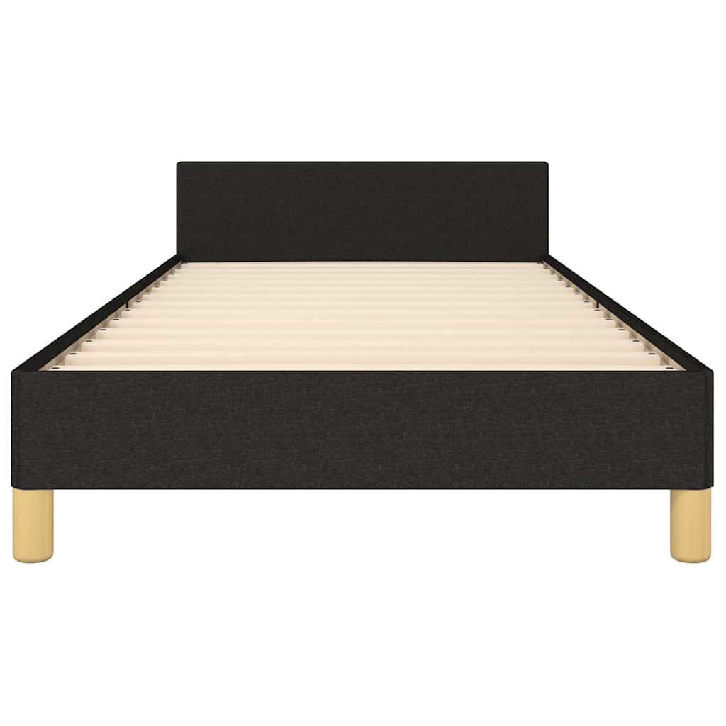 Cadre de lit sans matelas noir, tissu, pour la chambre, 100 × 200 cm - 6