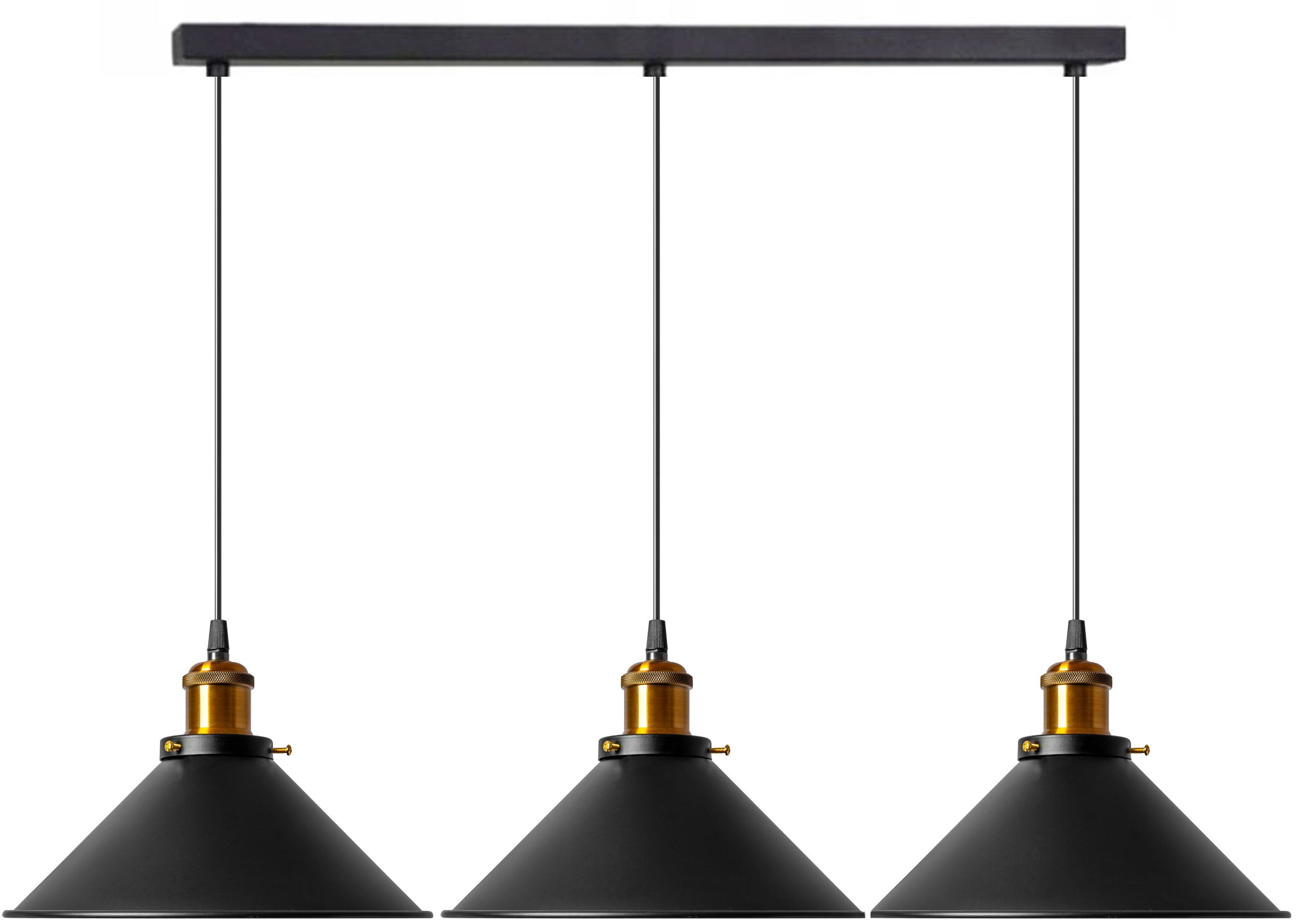 Lampa Sufitowa Wisząca Toolight App017-3Cp Porto Czarny