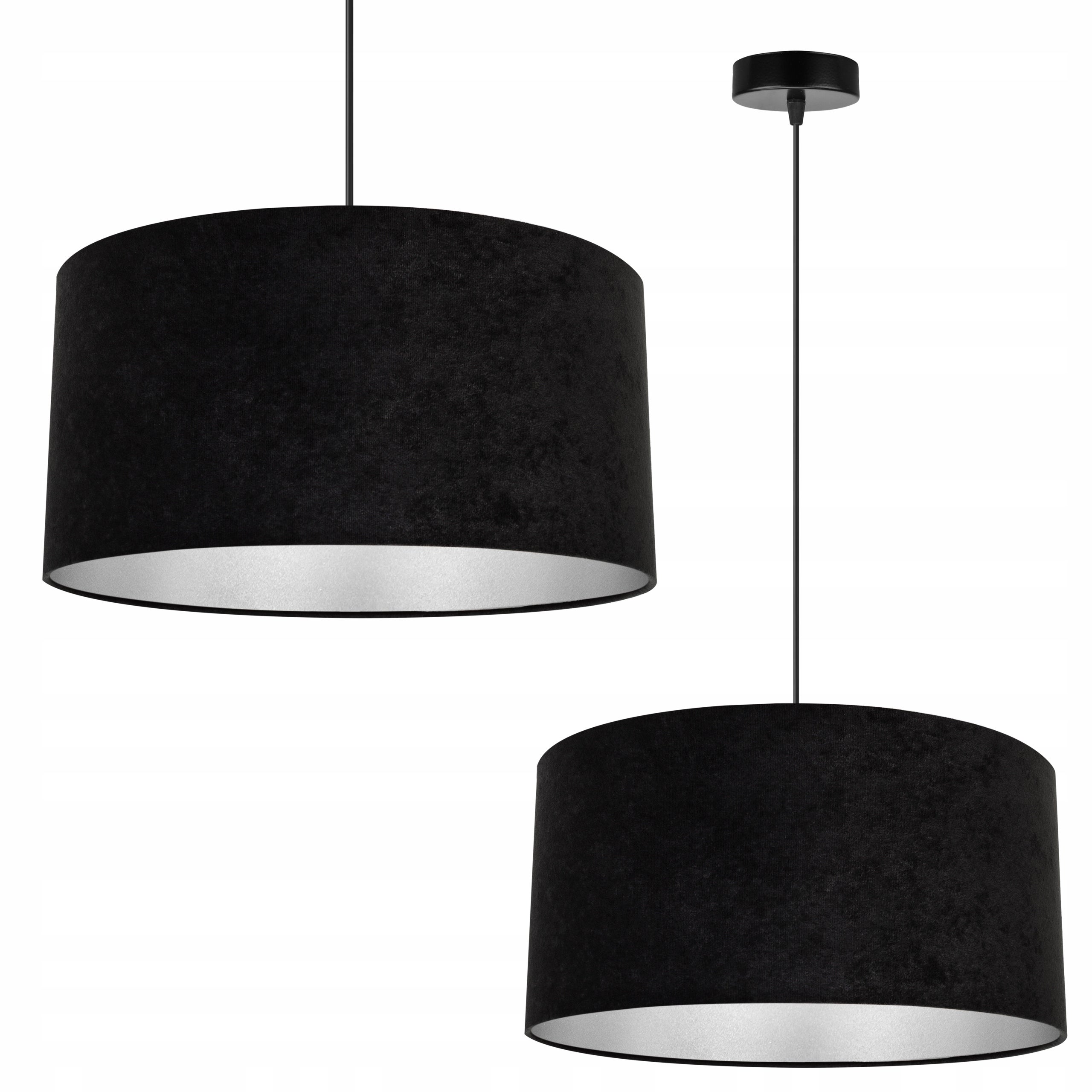 Lampa sufitowa wisząca boho Mediolan 1xE27 klosz owalny czarny Light Home LH
