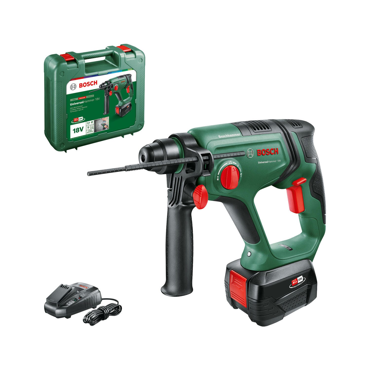 Młotowiertarka akumulatorowa BOSCH UniversalHammer 18V + 1 akumulator 4Ah
