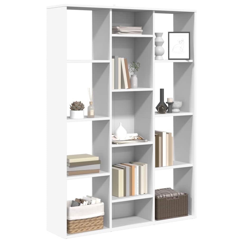 Séparateur de pièce/bibliothèque blanc 100 x 24 x 140 cm - 4