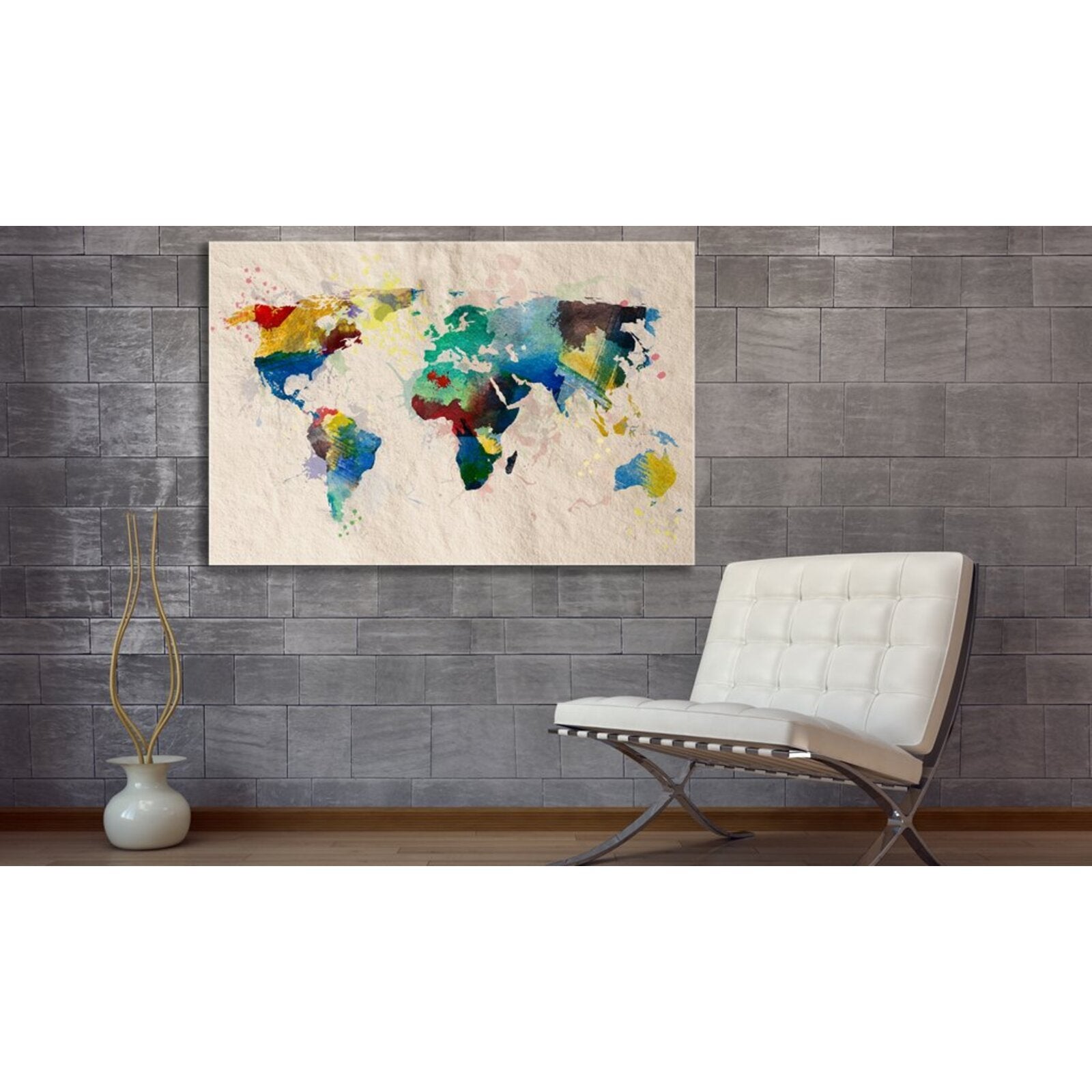 Tableau monde de couleurs - 120 x 80 cm - 2