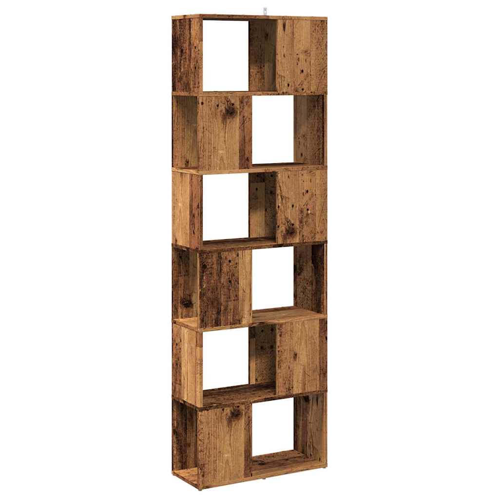 Bibliothèque/séparateur de pièce, vieux bois, 60 x 24 x 186 cm - 6