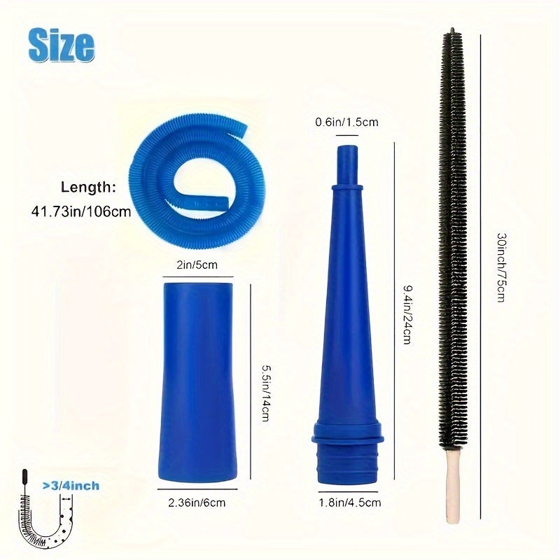 Limpeza de dutos de secadora - dutos de aspirador de pó - ferramenta rápida para remoção de pelos, azul escuro - 8