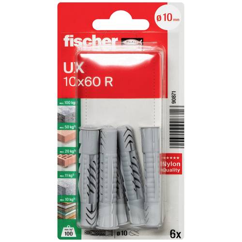 Fischer 090871 UX 10 x 60 R K NV Cheville universelle 60 mm 1 set - 2