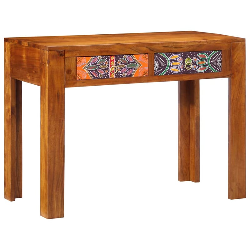 Biurko z szufladą Brązowy 100 x 50 x 75 cm Lite drewno akacjowe vidaXL