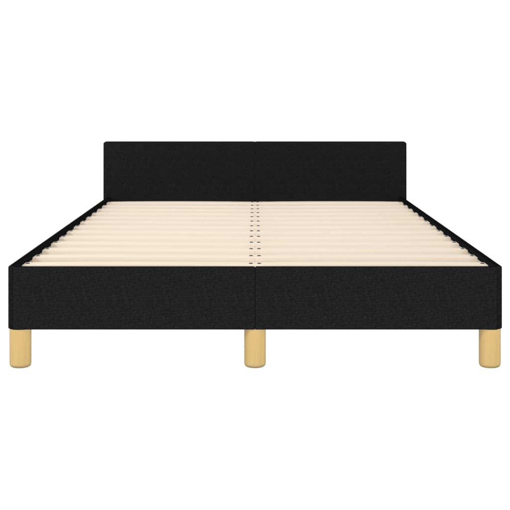 Cadre de lit sans matelas noir 120 x 190 cm en tissu - 6
