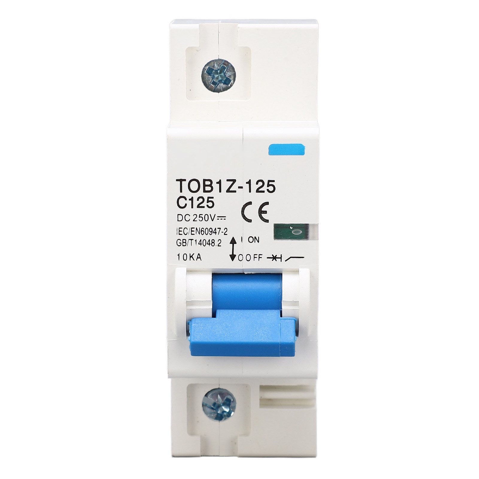 Wyłącznik nadprądowy 1P 125A 250V do montażu na szynie DIN do systemów fotowoltaicznych TOB1Z 125 C125