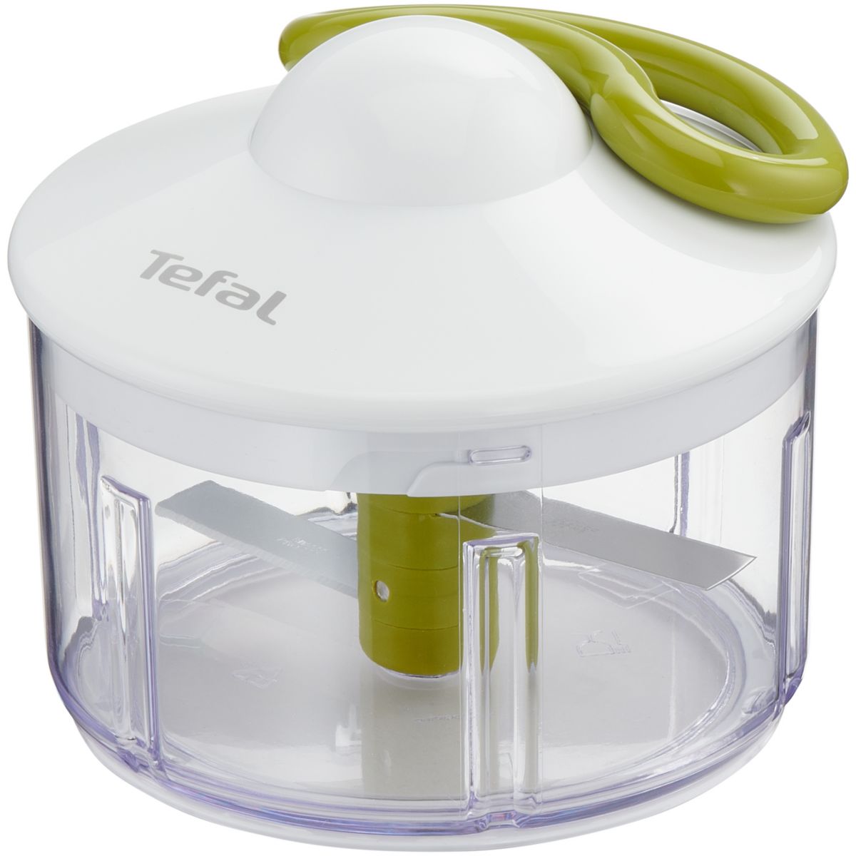 MediaMarkt Tefal Picadora, 5 Second K1330404, 0.5 L, Cuchillas Acero Inoxidable, Sistema De Bloqueo, Base Antideslizante, Manual, Blanco Y Verde - Imagen 7