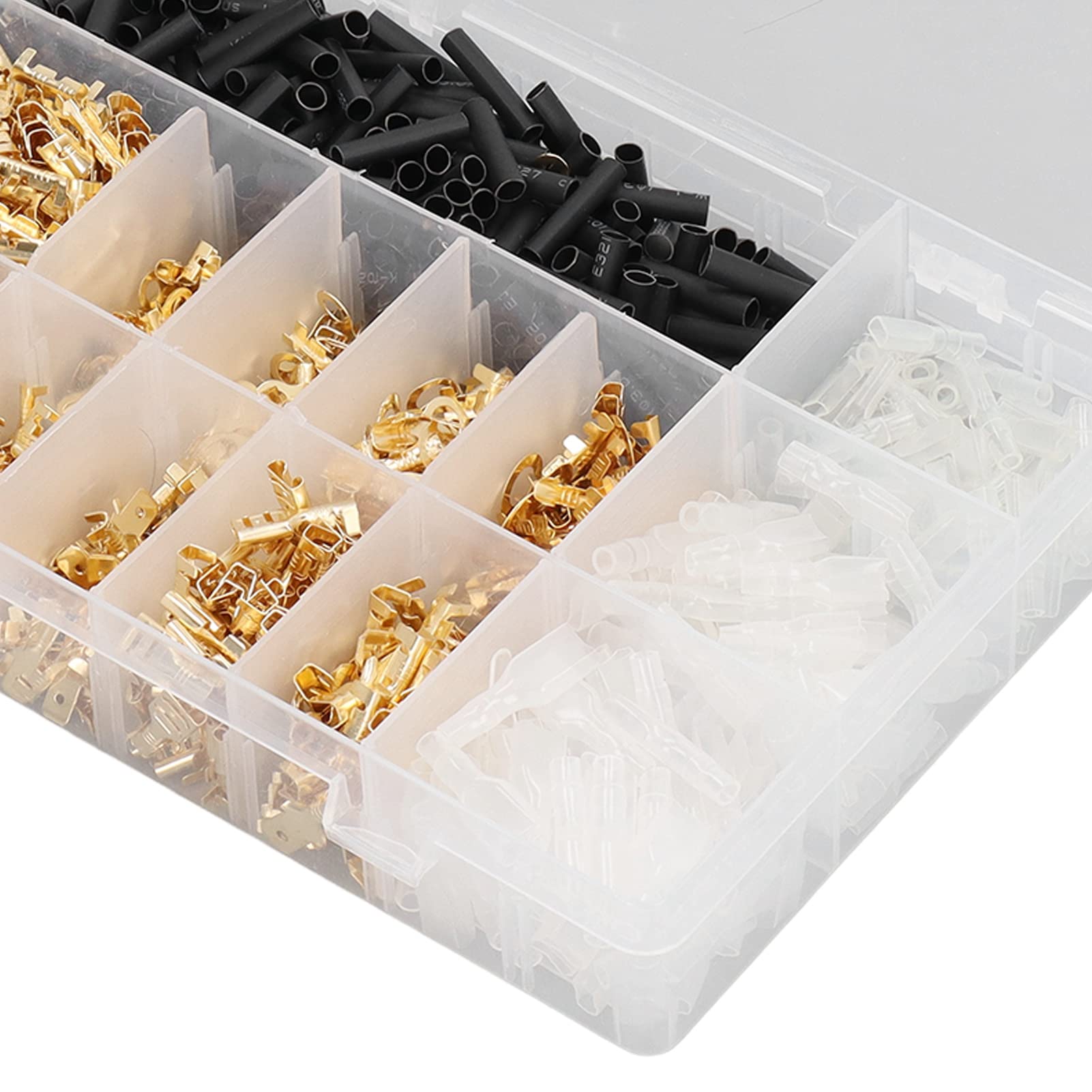 1050 pezzi terminale filo 2,8 mm 4,8 mm 6,3 mm maschio femmina anello connettore a forcella kit set - 9