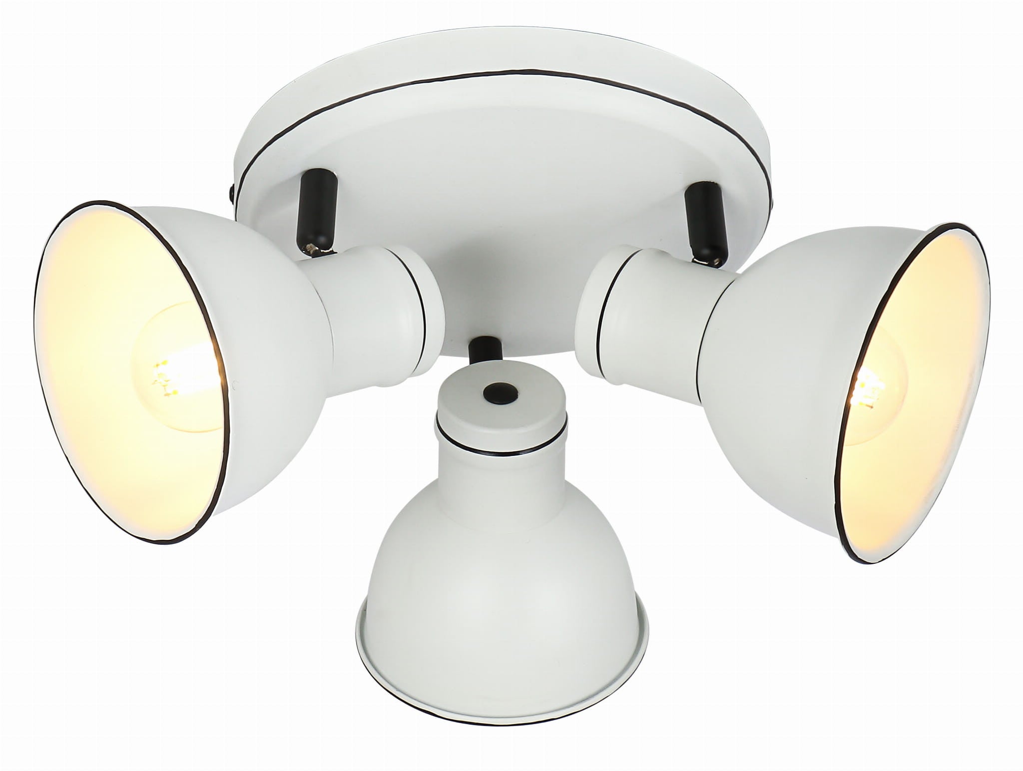Lampa sufitowa wisząca Zumba biało-czarna 3xE14x40W wym: 20 x 33 x 33 cm metal Candellux