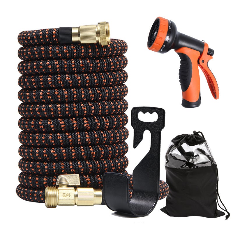 Wąż ogrodowy, myjka wysokociśnieniowa do samochodu, rozciągliwy 3-drożny, 15 m