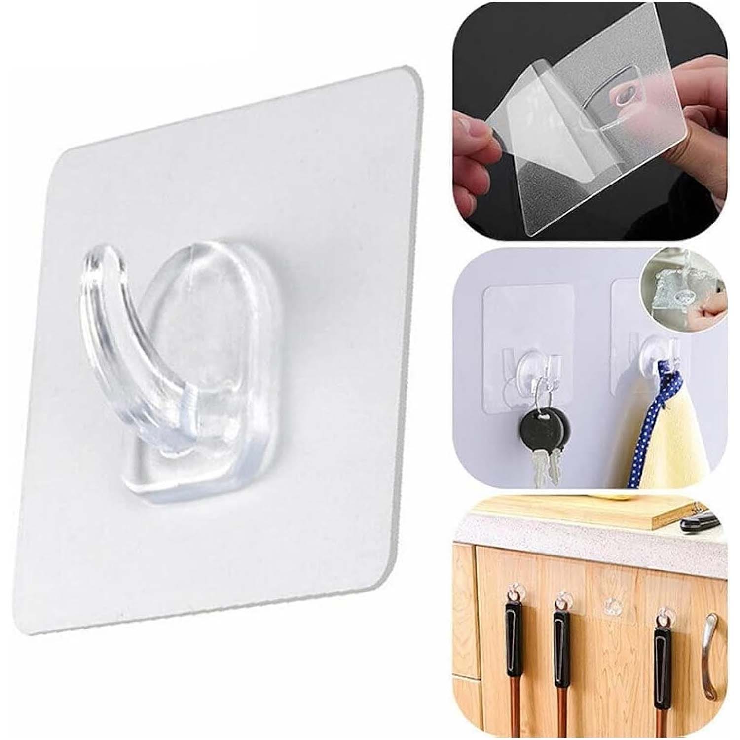 MOSTFUN Confezione da 12 ganci autoadesivi, resistenti fino a 30 kg (max), impermeabili, resistenti, senza chiodi, per bagno, cucina, ufficio, soffitto (trasparente MOSTFUN Confezione da 12 ganci autoadesivi, resistenti fino a 30 kg (max), impermeabili, resistenti, senza chiodi, per bagno, cucina, ufficio, soffitto (trasparente