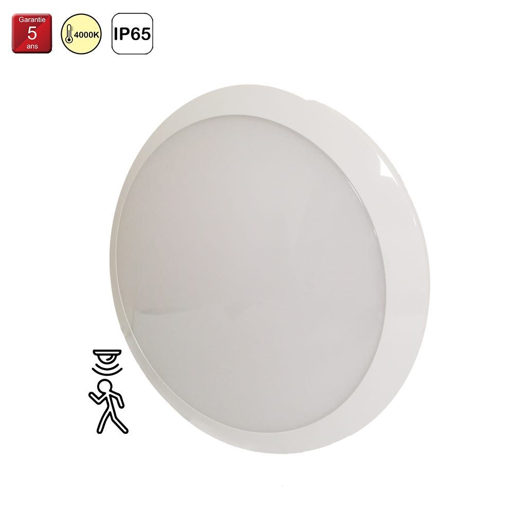Spot LED Encastrable ALUSSO Avec Détecteur Mouvement - 12W 950LM IP44 Spot LED Encastrable ALUSSO Avec Détecteur Mouvement - 12W 950LM IP44