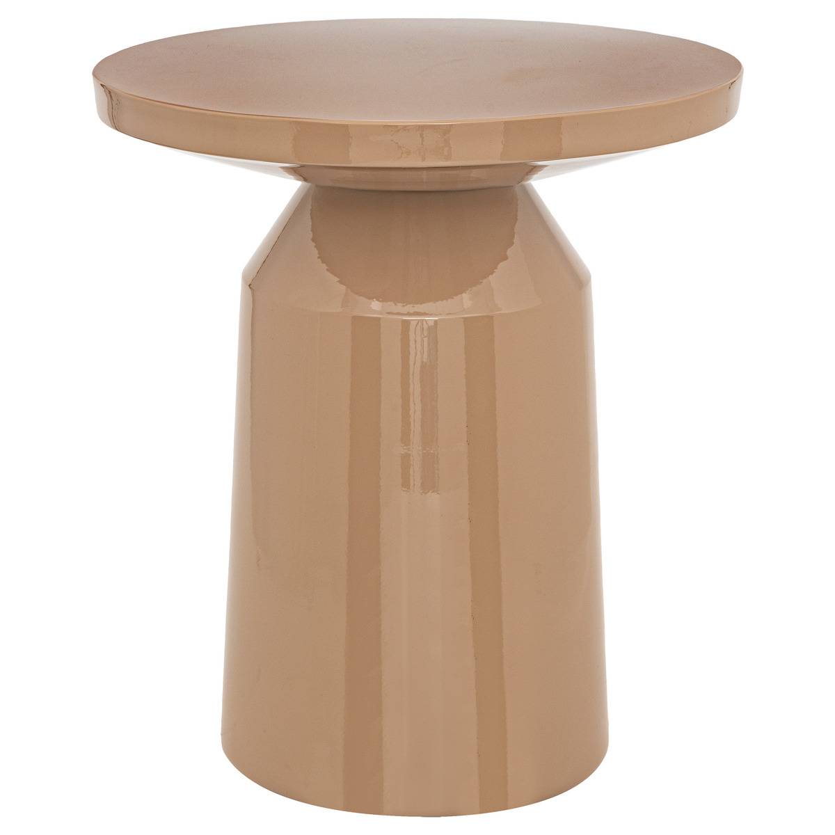 Stolik kawowy okrągły Sita ATMOSPHERA metalowy nowoczesny beżowy 38 cm do salonu 1 szt.