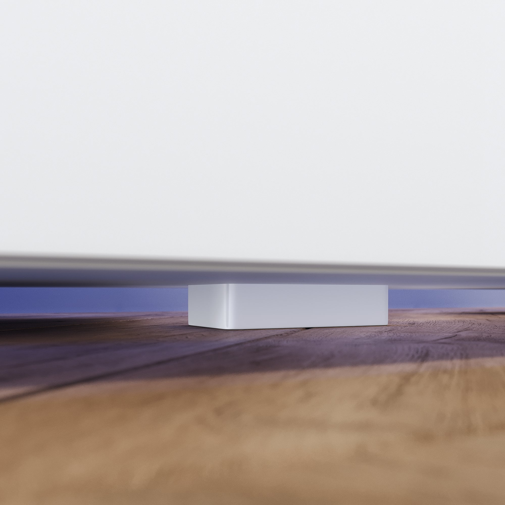 SIRHONA Meuble TV LED Rangement Moderne Sans Poignées + Etagères en Verre + Blanc + 160 cm - 9