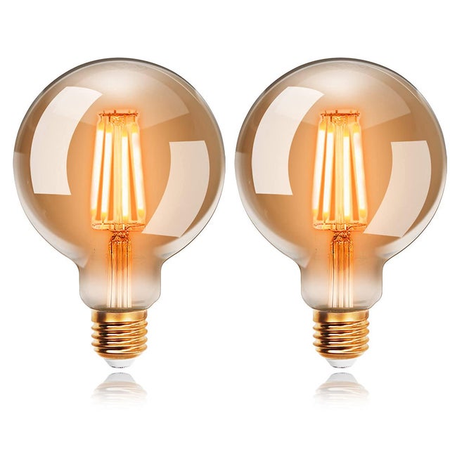Bombillas LED Edison Vintage G95 de 6W, luz blanca cálida 2200K E27, equivalente a una bombilla tradicional de 48W, bombilla de filamento retro, lámpa