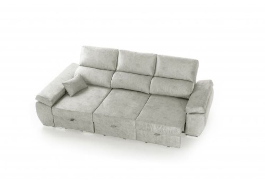 Sofá chaiselongue índico 3 plazas con arcón