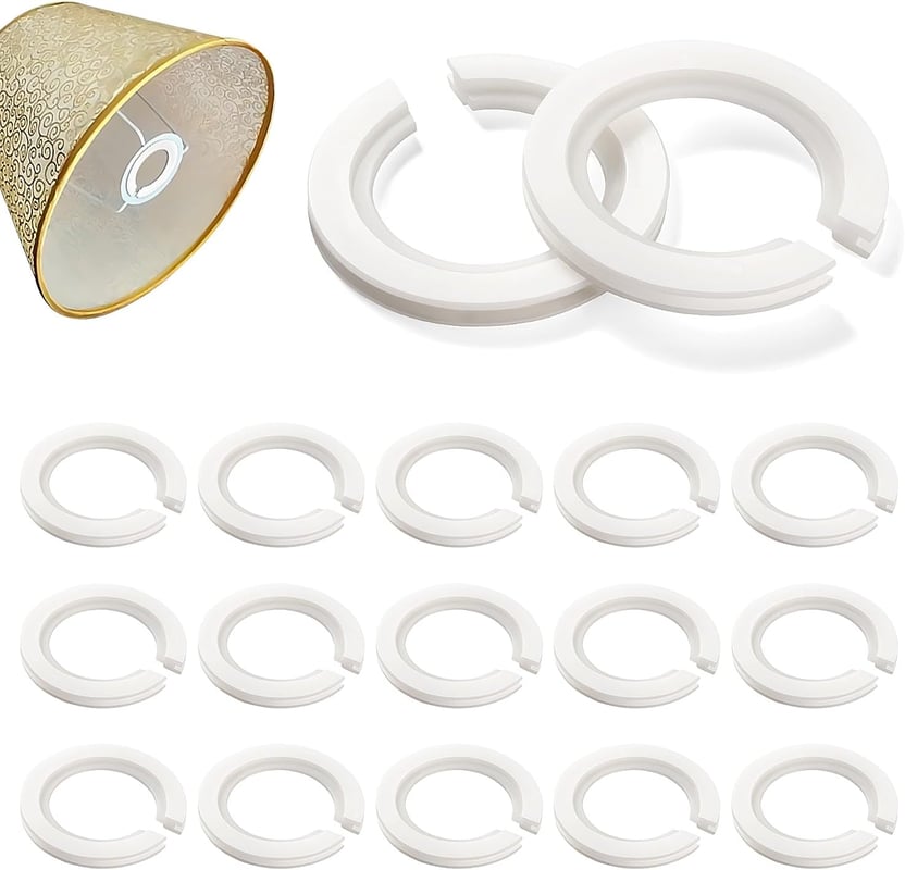 15 sztuk pierścieni redukcyjnych abażuru z gwintem E27 na E14, konwerter pierścieni redukcyjnych abażuru z gwintem 46 mm na 29 mm