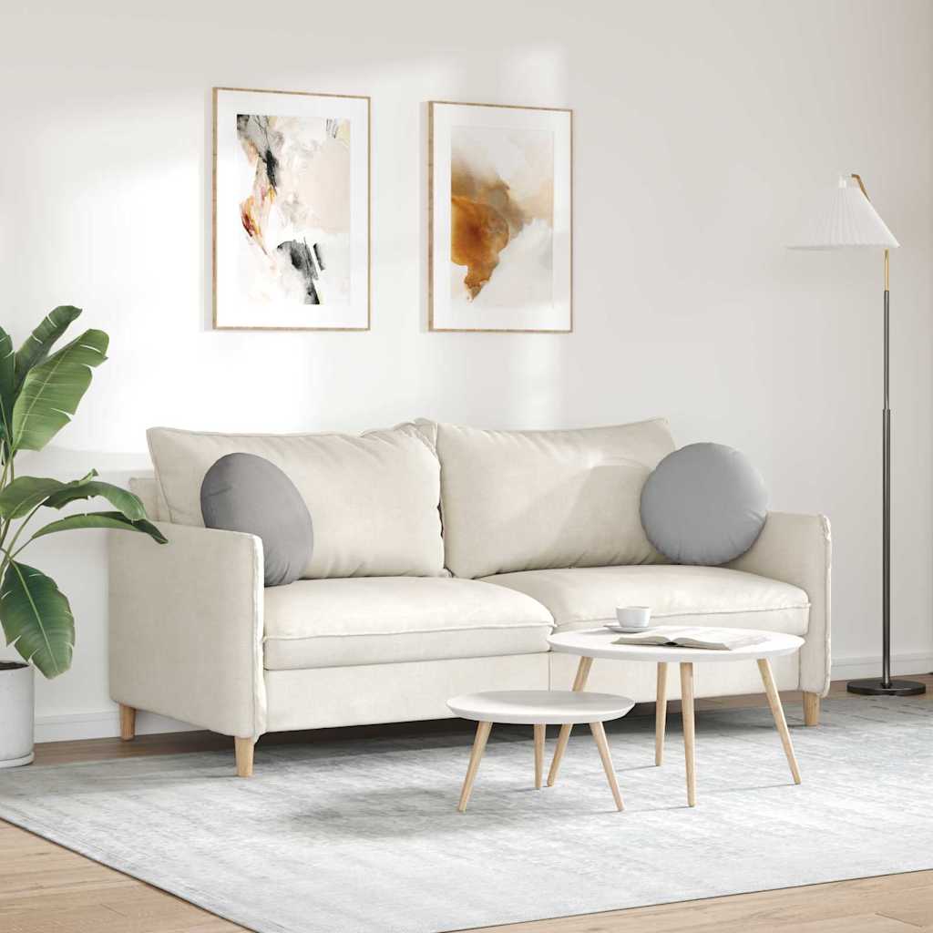 Cojines de asiento de 2 piezas, gris nube, Ø40 x 13 cm, tela - 4