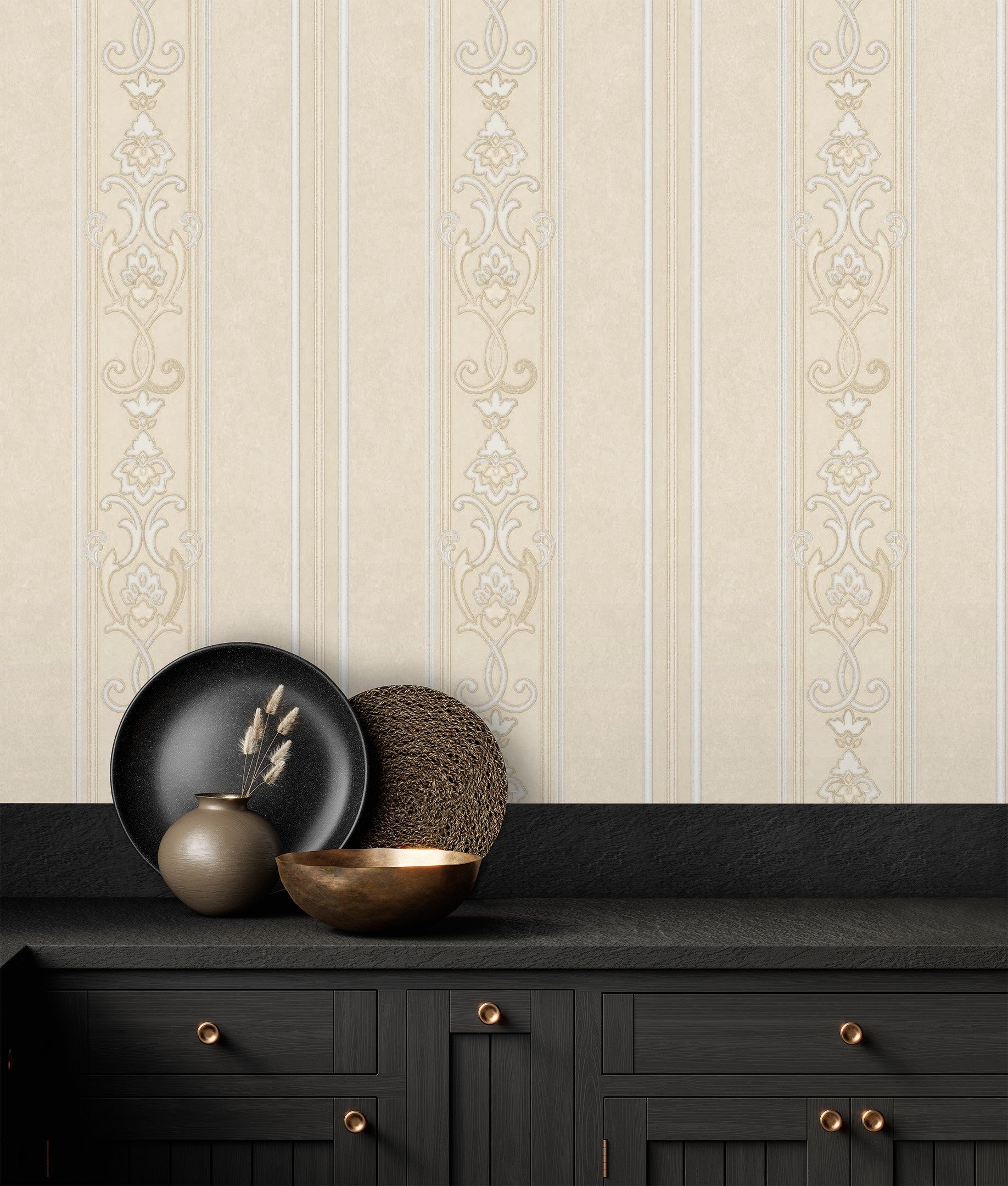 Carta Da Parati Autoadesiva Dundee Deco - Bordo Decorativo Stile Vittoriano, Motivo Astratto Con Corda Malva, 10m X 5cm - Foto 11