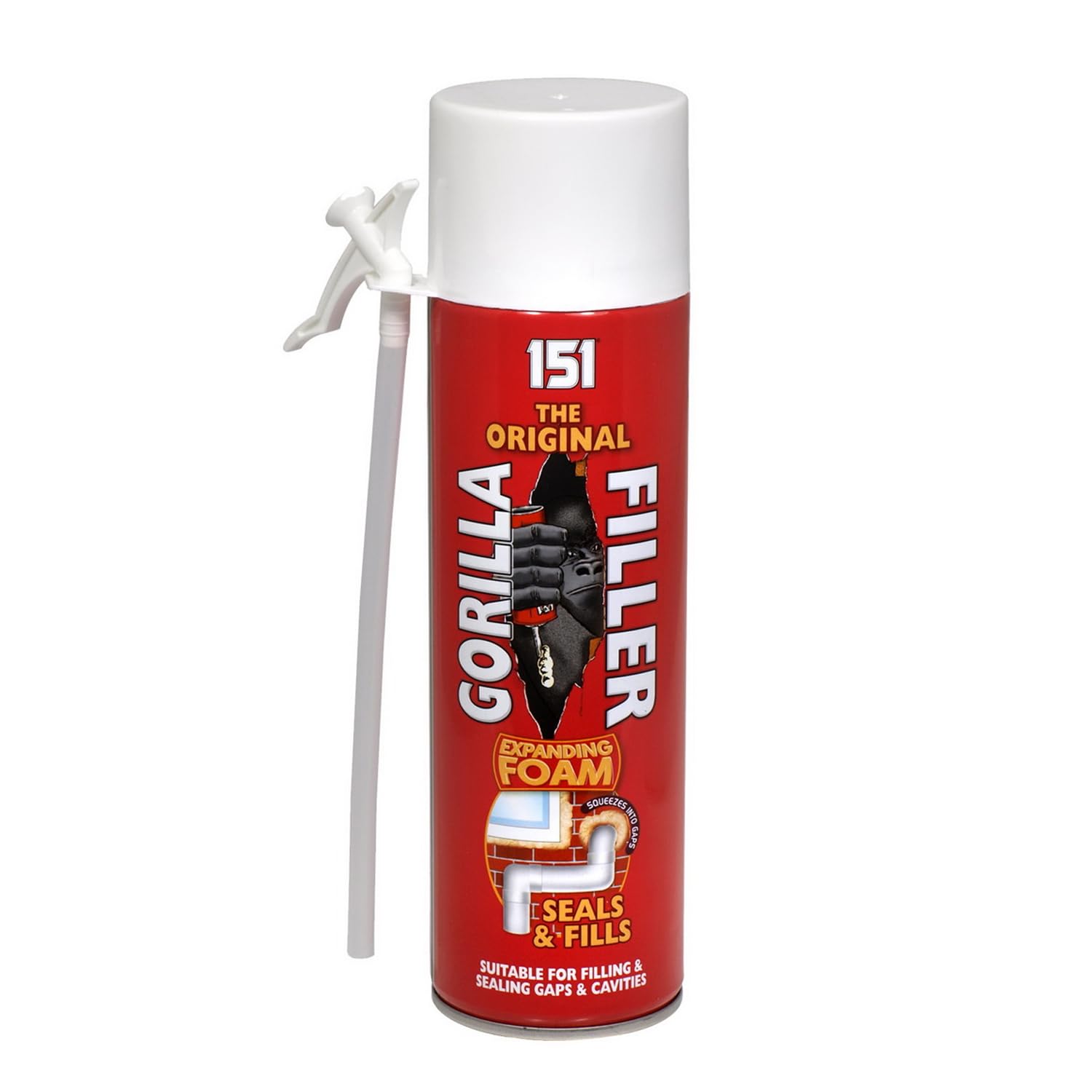 Gorilla Filler Schiuma Espansiva Multiuso &ndash; Impermeabile, Forte, Riempie Grandi Crepe!