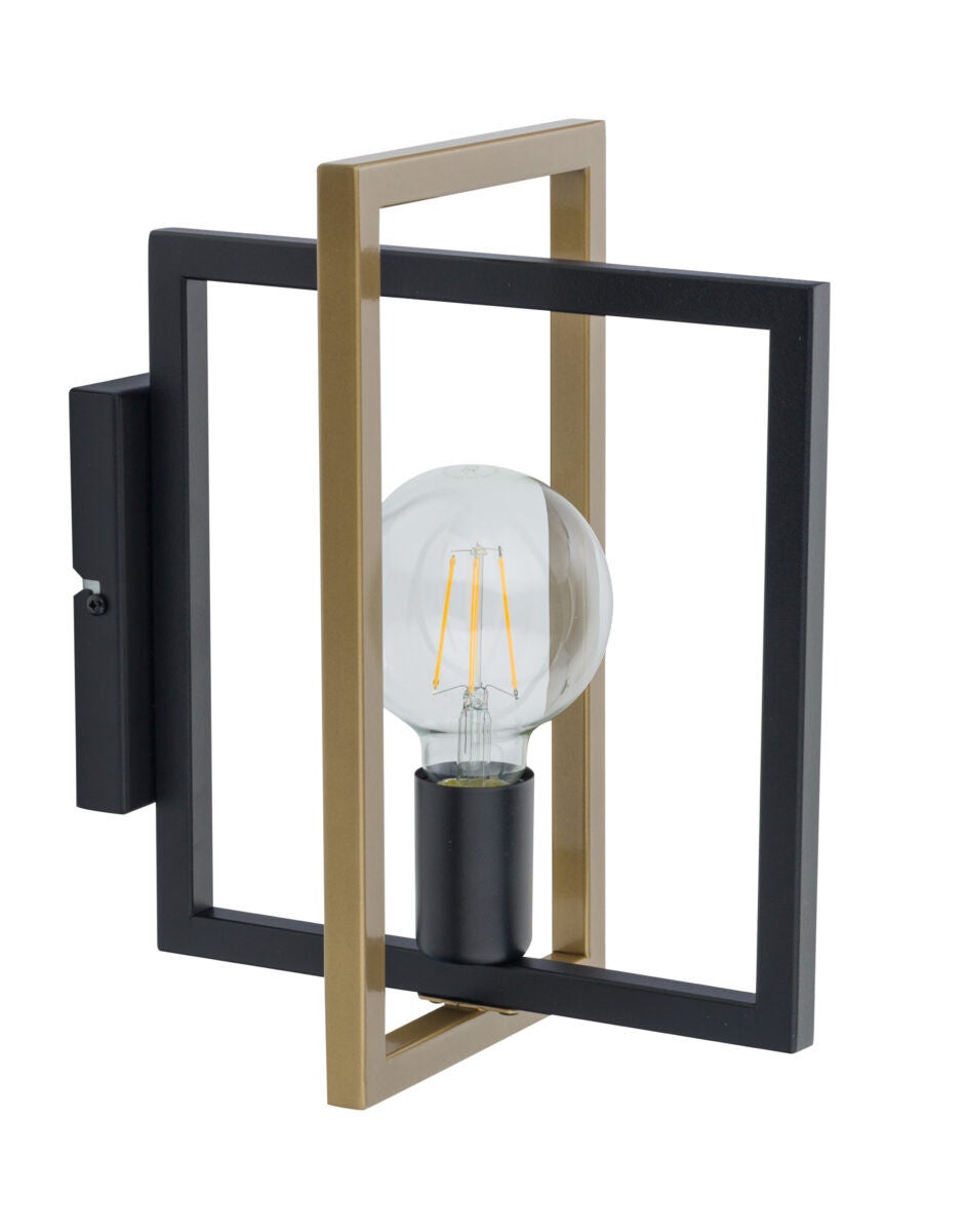 Kinkiet ścienny Eden czarno-złoty 1xE27x15W wym: 31 x 18 x 28 cm metal IP20 SIGMA