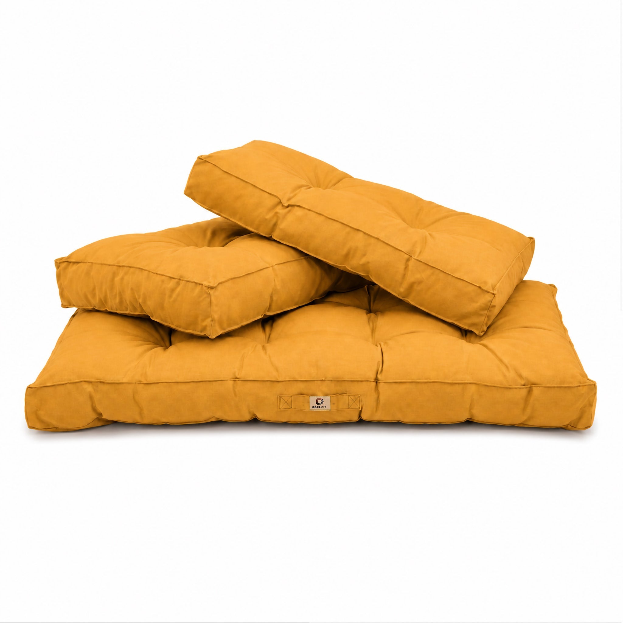 Coussins pour salon de jardin capitonné 100x50cm jaune - 3