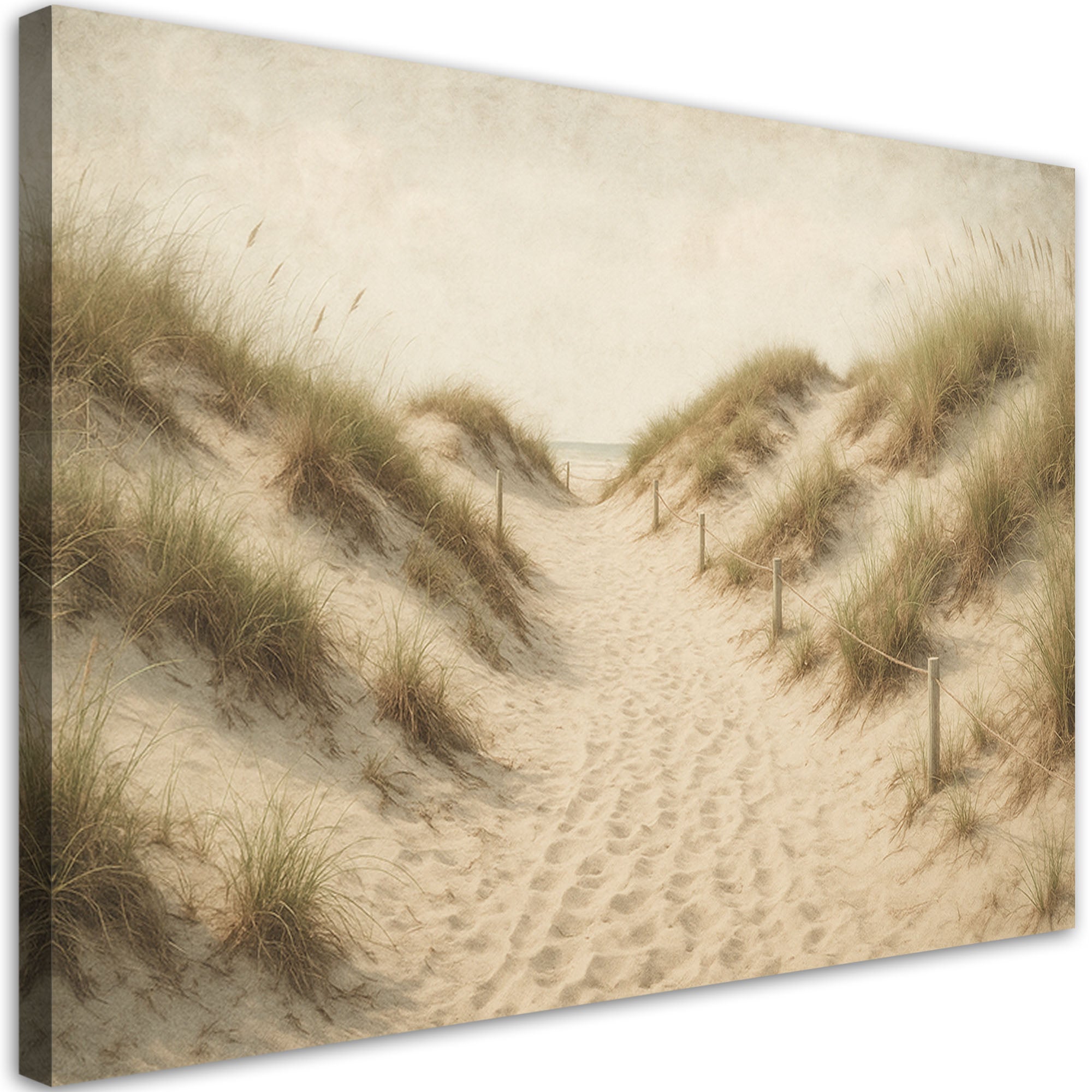 Obraz na płótnie do salonu sypialni, Plaża Wydmy w stylu Shabby Chic 100x70