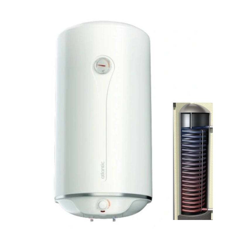 Zasobnik ciepłej z wężownicą c.w.u. 80L, grzałka sucha 1500W