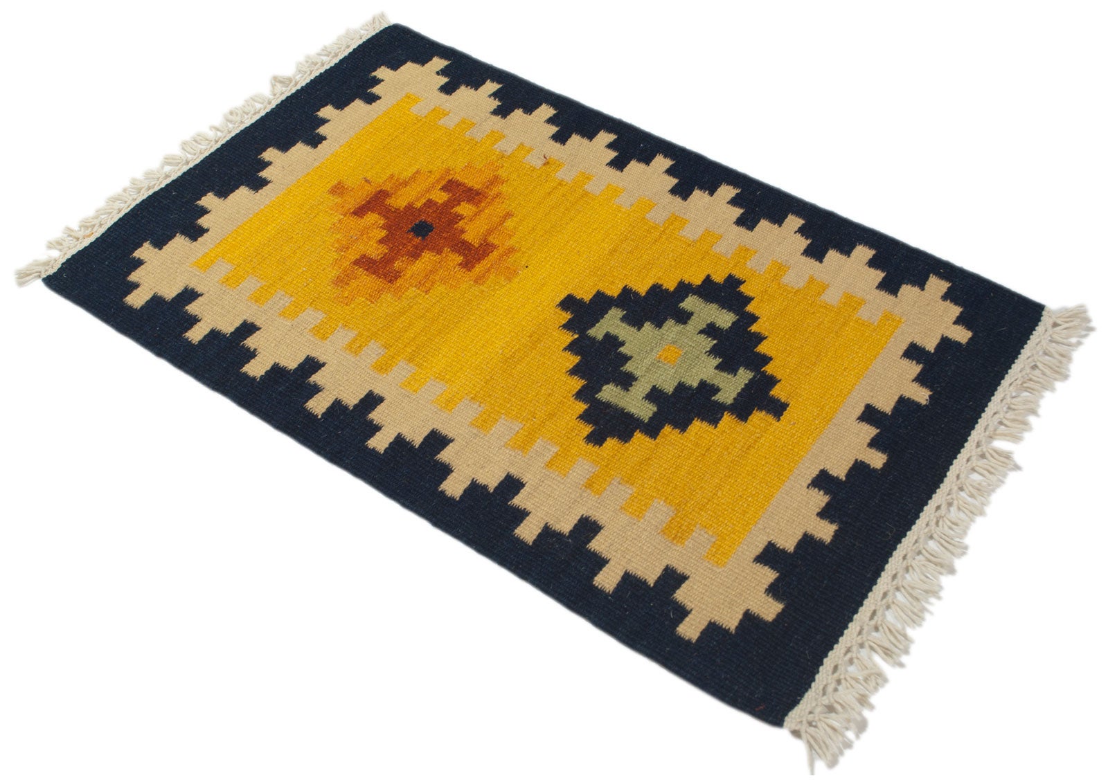 Oryginalny, autentyczny i ręcznie robiony kilim 90x60 cm