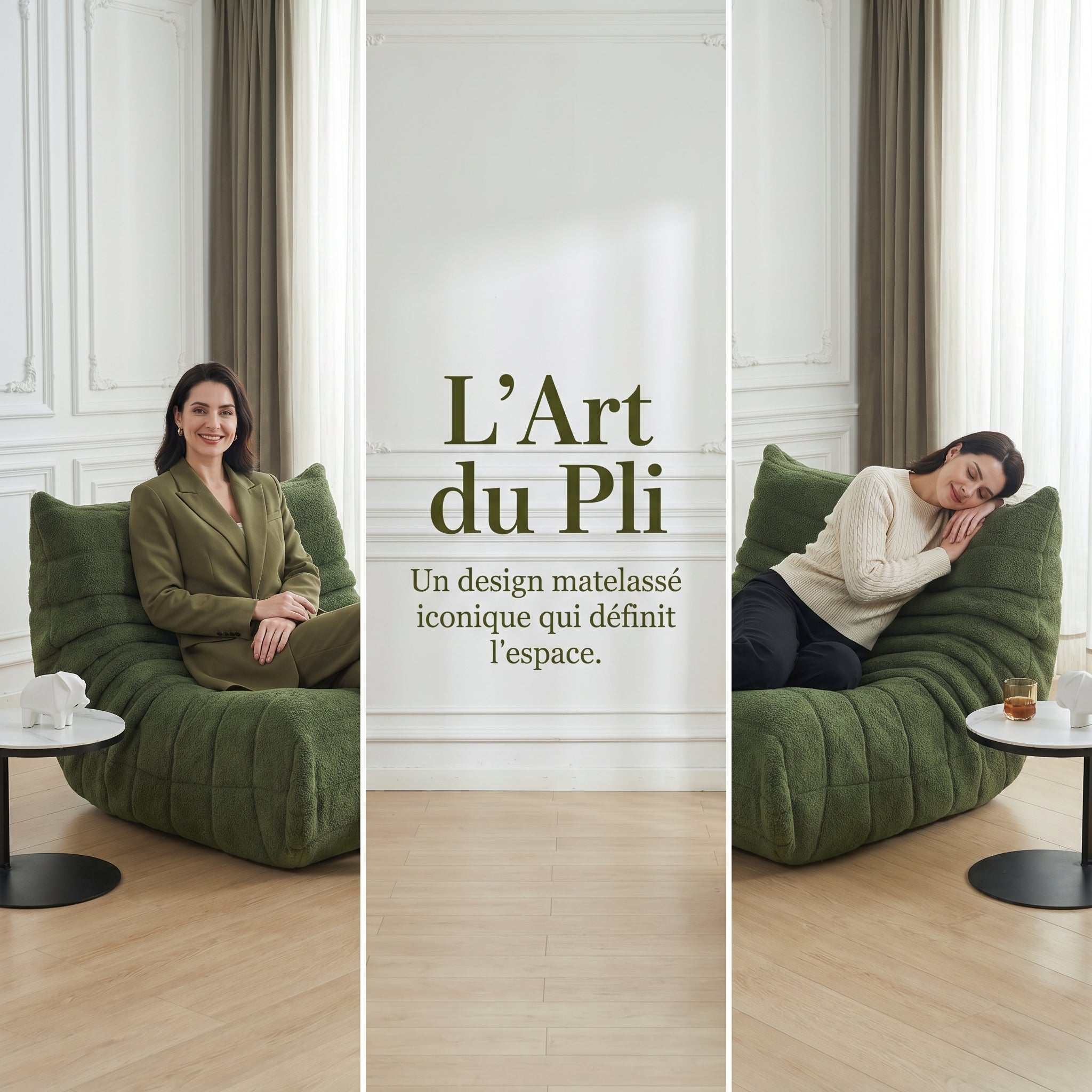Pouf géant - Canapé de sol avec dossier - Fauteuil de lecture d'intérieur confortable XXL - Pour salon et chambre à coucher - 86 x 105 x 75 cm - Noir - 2