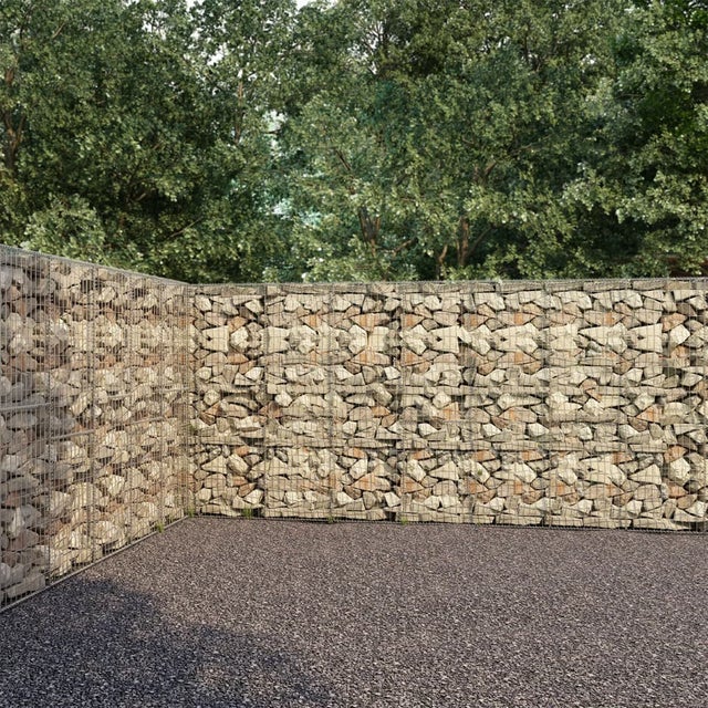 Muro de gaviones con cubiertas acero galvanizado 600x30x200 cm vidaXL