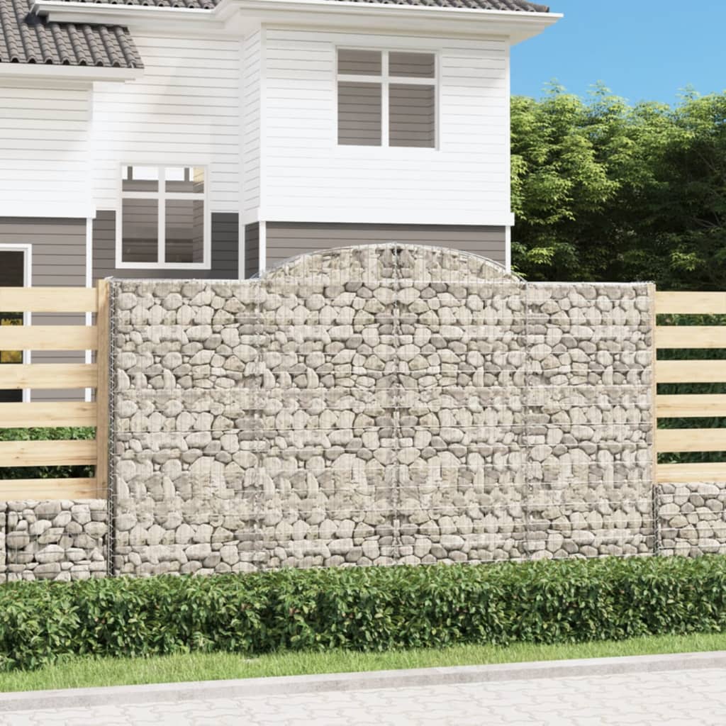 Cestas de gaviones 7 uds forma de arco hierro 300x50x180/200 cm vidaxl