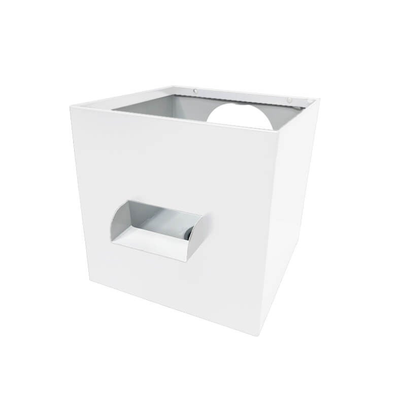 Kit évacuation eaux pluviales aluminium 60×80 mm – boîte à eau + descente 3 m – fixation incluse – maison plain-pied – blanc - 3