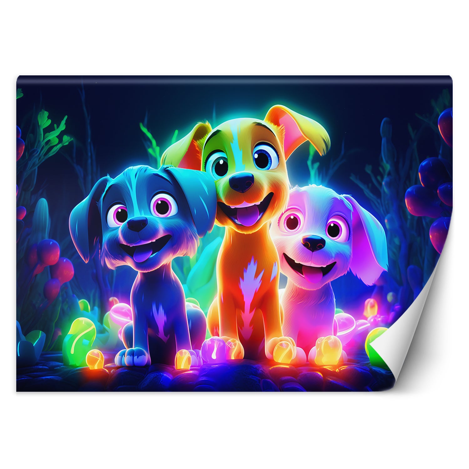 Fototapeta, Neonowe psy 368x254