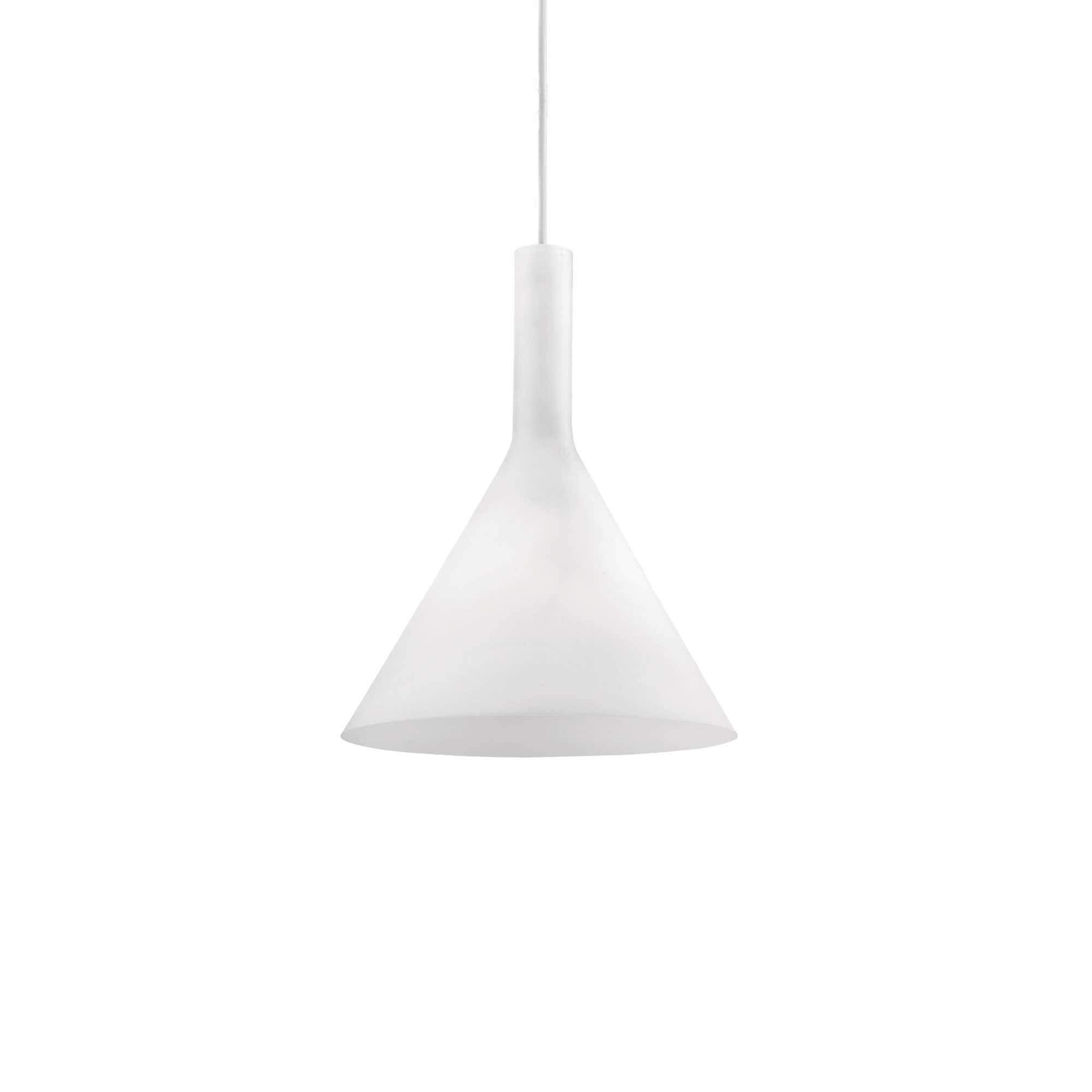 Ideal Lux  Suspension Blanche Cocktail 1 Ampoule Diamètre 9 Cm , Leroy Merlin