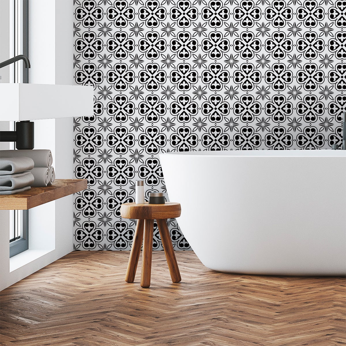 24 vinilos azulejos jenica - adhesivo de pared - revestimiento sticker mural decorativo - 24stickers10x10cm