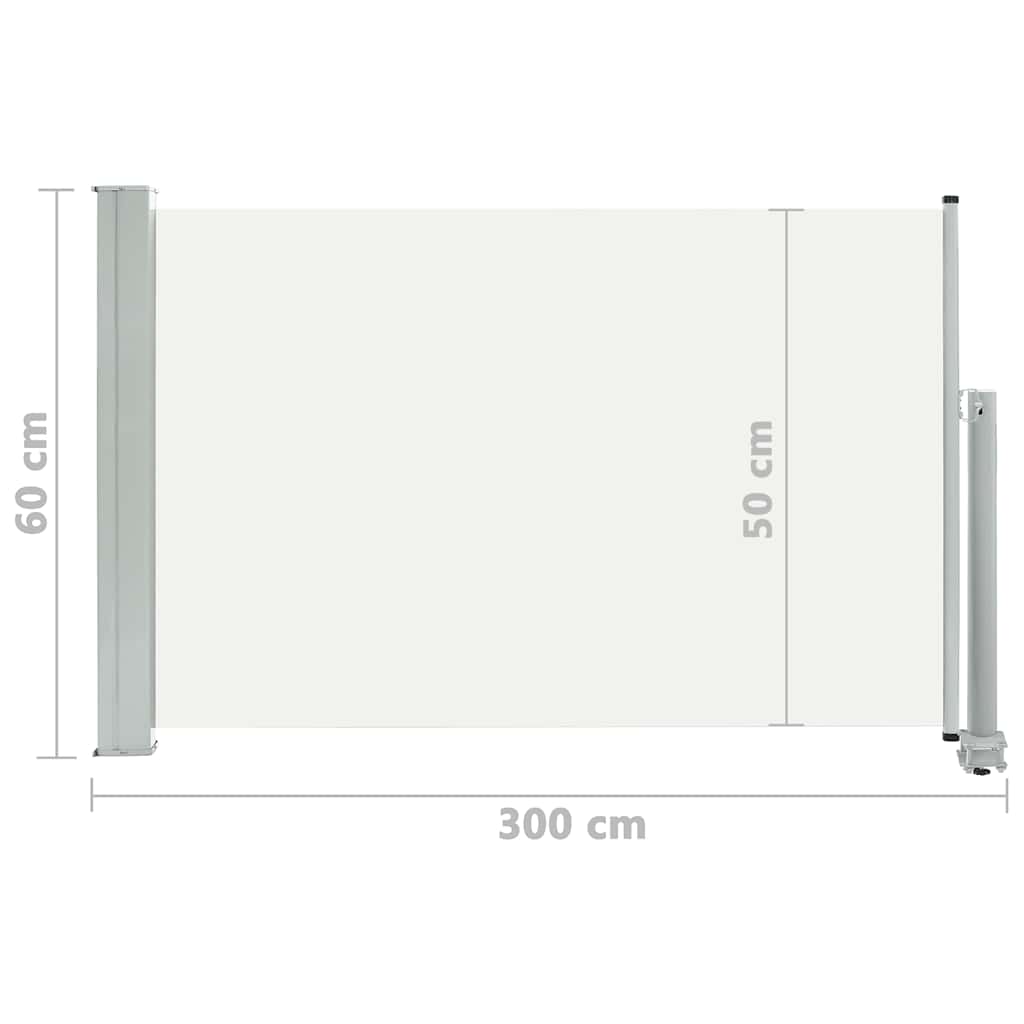 Maison Exclusive - Tenda Laterale Retrattile per Patio 60x300 cm Crema - 8