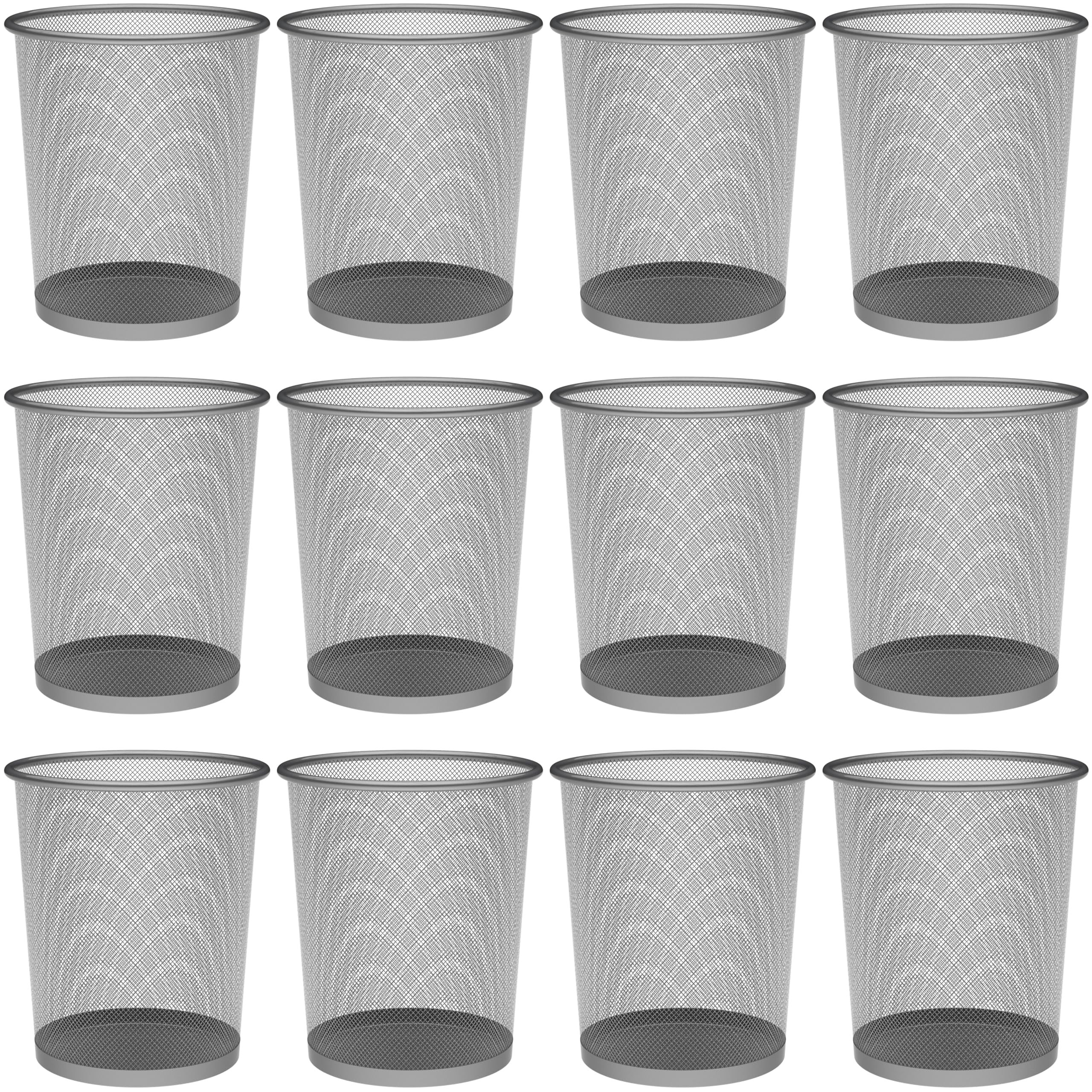 Cestini Rete Metallica Detectalia - Confezione Da 12, Argento, 13 Litri - Foto 3