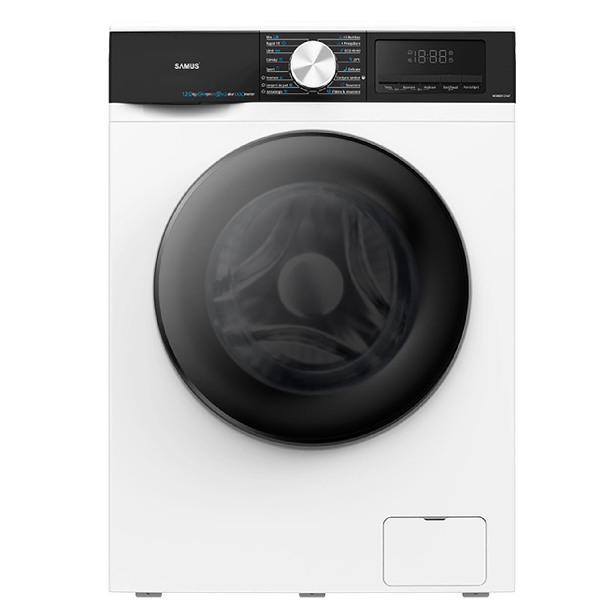 Masina Spalat Rufe Samus WSMDI12147 | 12kg, 1400RPM, Inverter, 59.5x65x85cm