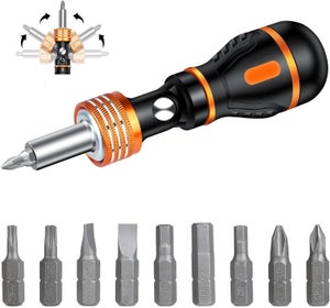 Jeu De Tournevis à Cliquet Snap-on Orange - Modèle RATCHETING SCREWDRIVER SET - Occasion Fonctionnel