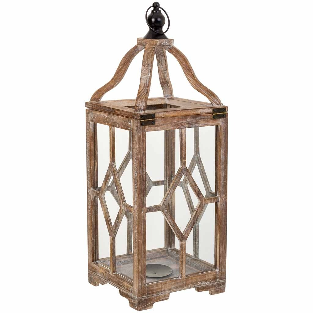 Farol de madera 21x21x60h cm - 4