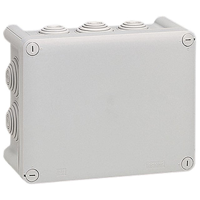 Legrand - Boîte d'encastrement Ø86mm 180x140mm 10 embouts gris RAL7035 - 92052