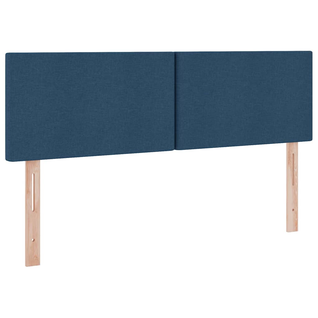 Lit avec rangement et matelas en velours bleu pour la chambre, 140 × 200 cm - 9