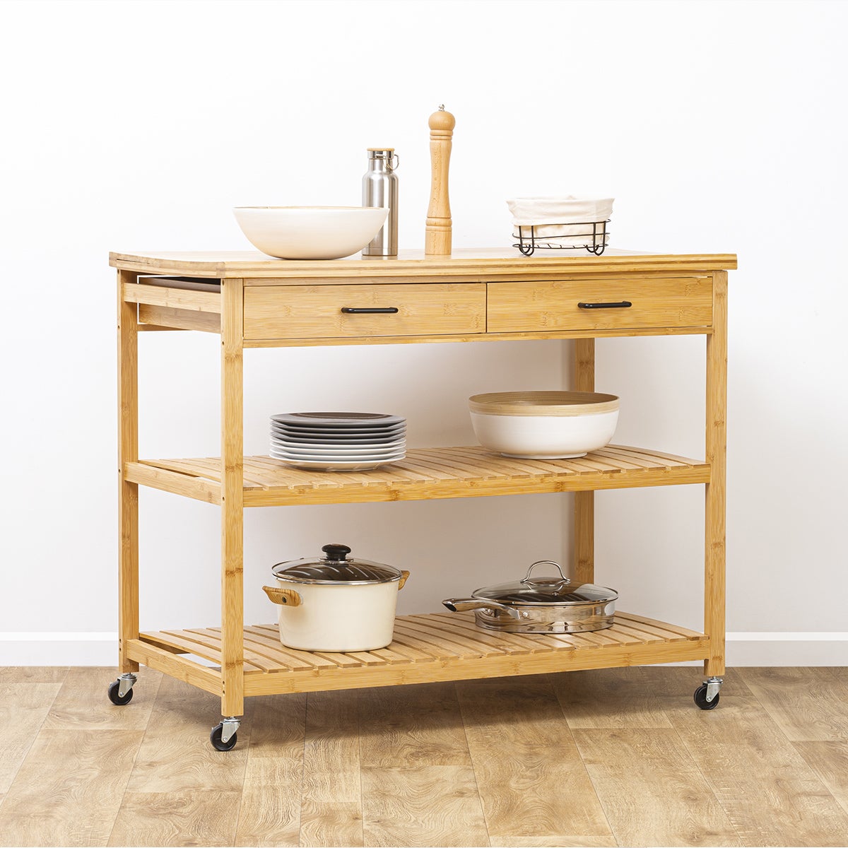 Ilot 2 tiroirs/2 niveaux 