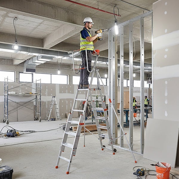 PIRL 4 à 6 marches - Hauteur de travail max. 4.56m - Grandes marches 140mm - PLT-PRO6 - 6