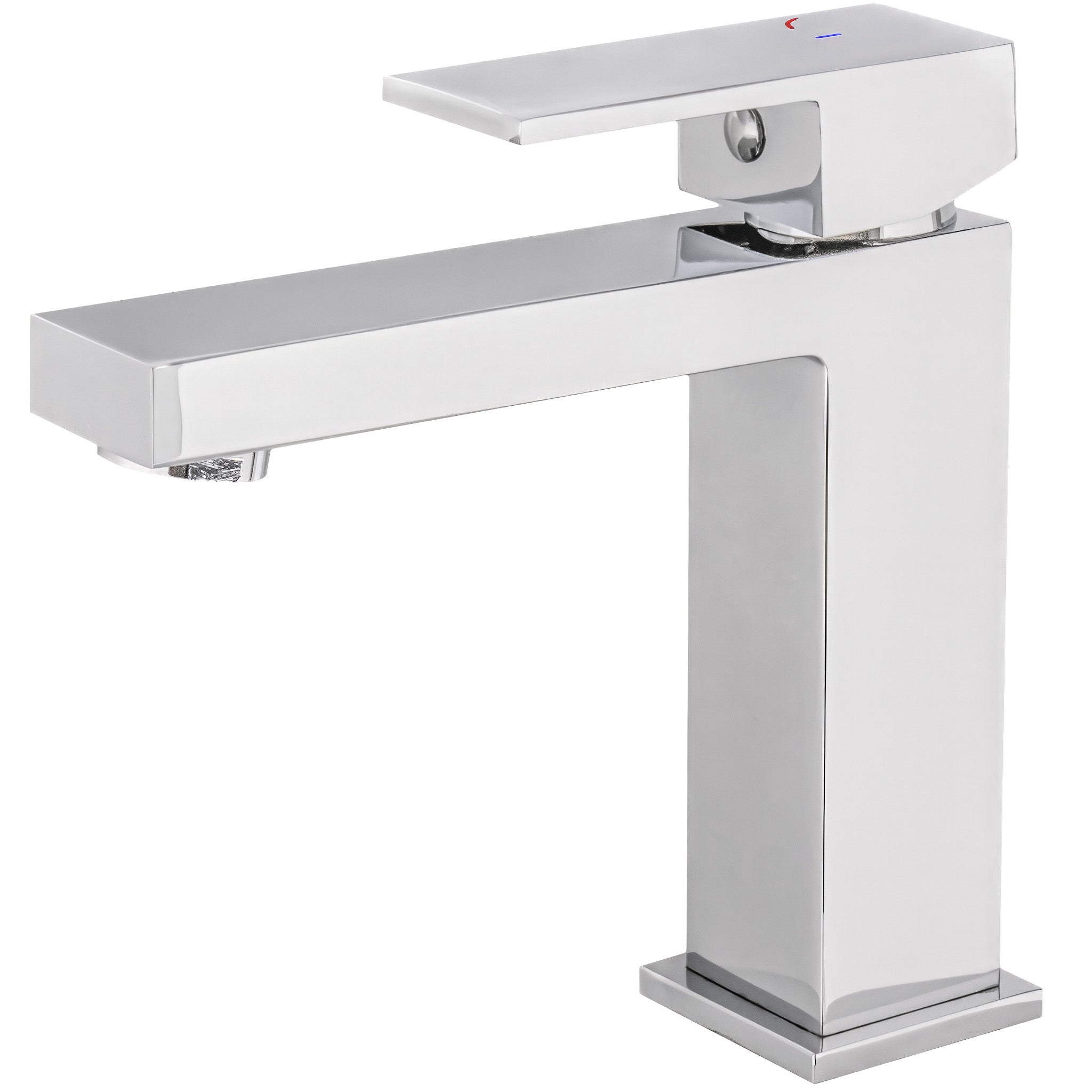 Robinet Vasque à Poser Cascade à Levier Unique - Robinet Lavabo Haut Acier Inoxydable Blanc